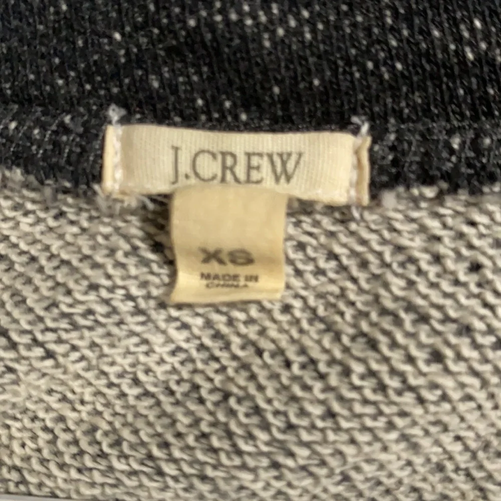 J.crew Sweatshirt Zipper Gray Cotton XS